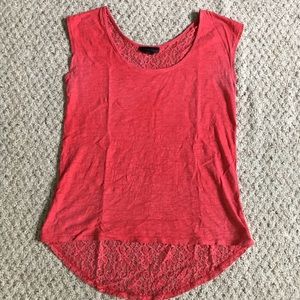 Lace backed top